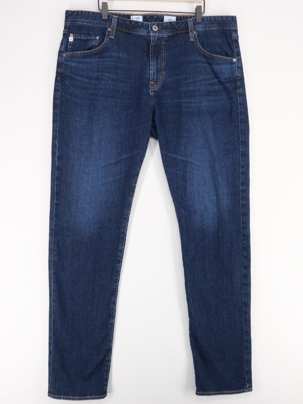 AG B Type I‎ Jeans Mens 41x36 Blue Slim Leg Stretch Dark Wash Cotton Blend
